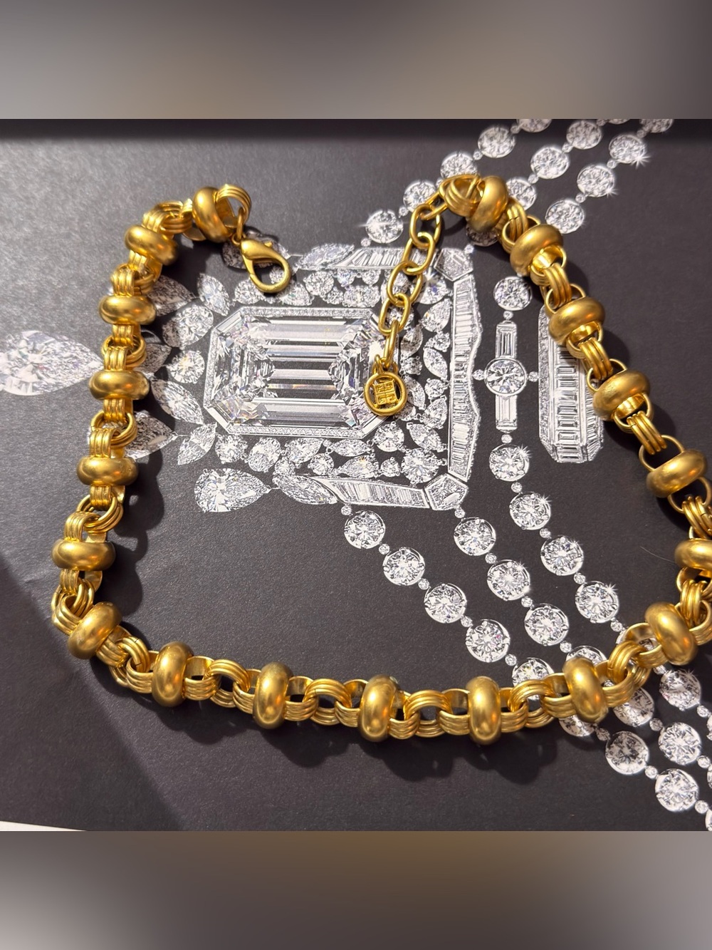 Givenchy Gold-Tone Beaded Link Necklace No box